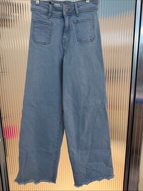 Zara Girls Light Blue Wide Leg Jeans